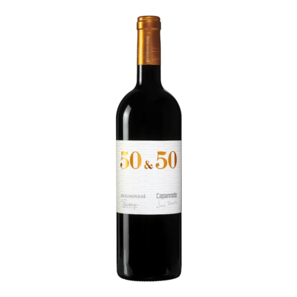 Бутилка червено вино 50&50 Toscana IGT 2020 Super Tuscan колаборация Avignonesi Capannelle